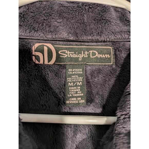Straight Down Gray Fleece Vest Cozy Stylish Womens Medium 100% Polyester - Picture 4 of 8
